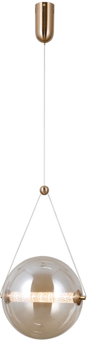 Italux Rastia lampa wisząca 1x12 W złota-bursztynowa PND-34361-L-HBR-AMB