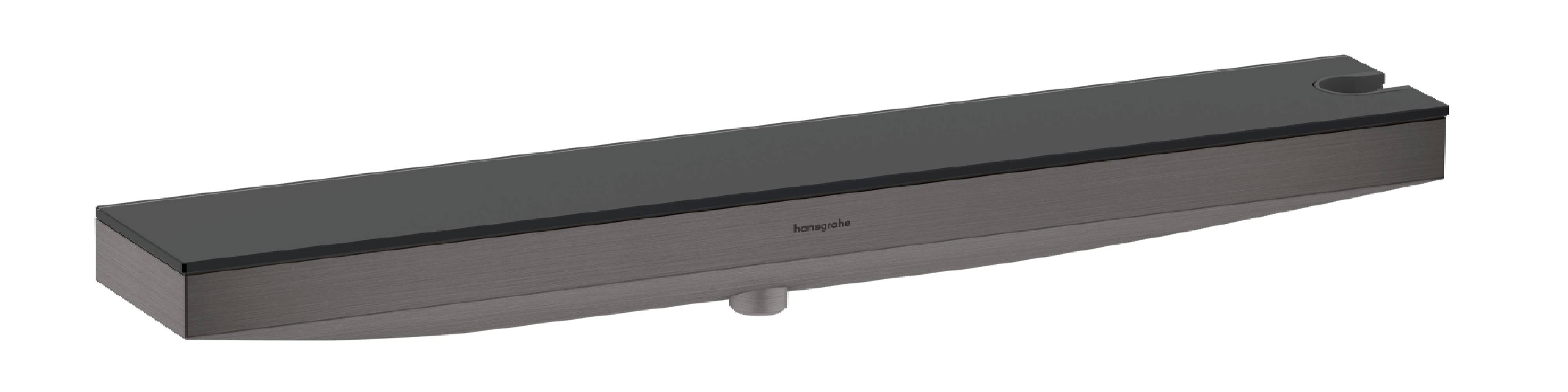 Hansgrohe Rainfinity Fixfit Porter 500 przyłącze węża prysznicowego z uchwytem i półką czarny chrom szczotkowany 26858340