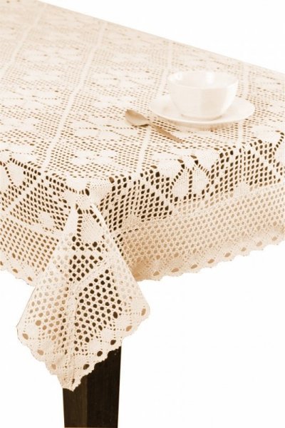 Obrus szydełkowy 559 ecru rozmiar: 40x40 koło