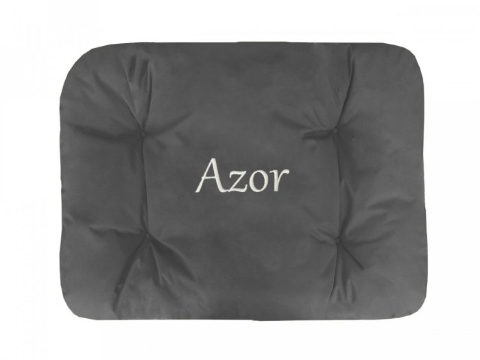 Legowisko Z IMIENIEM TWOJEGO PSA 80x60 cm - szare