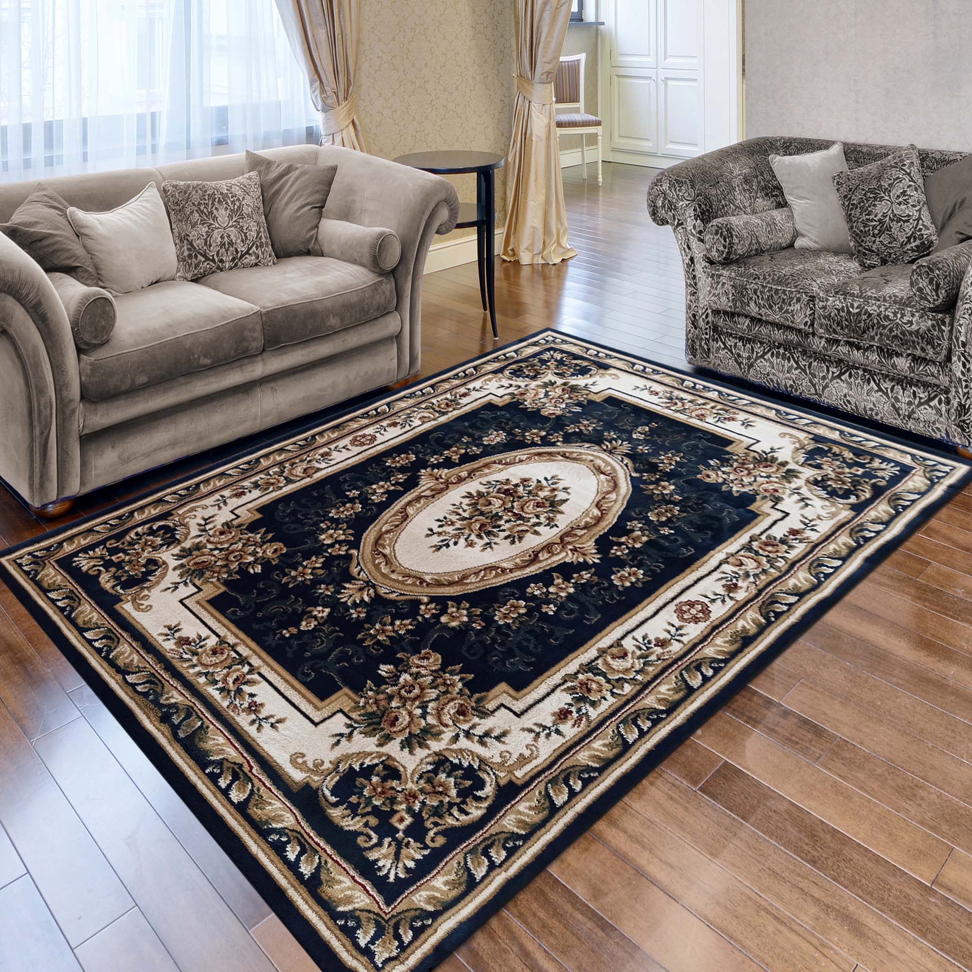 Dywan - 240 x 330 cm - Granatowy - Ekskluzywny - Dywanopol