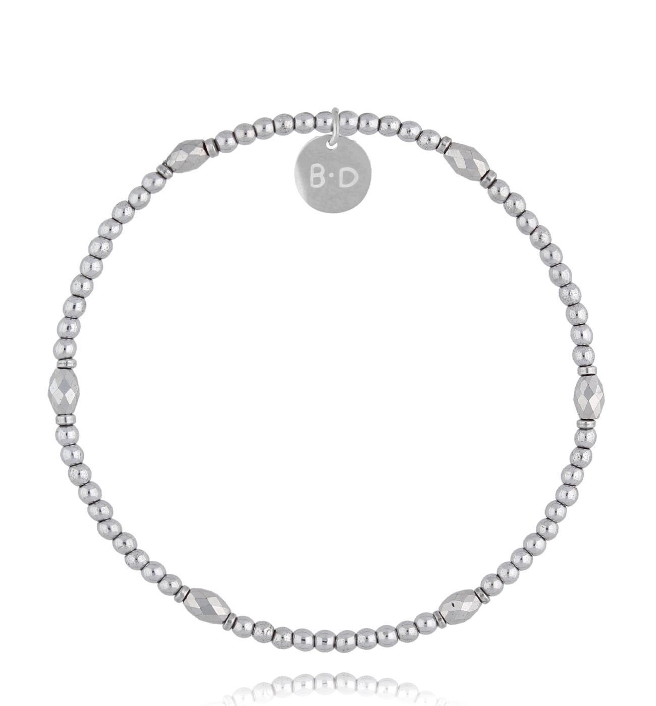 Bransoletka srebrna z hematytami Sattat BTW2371