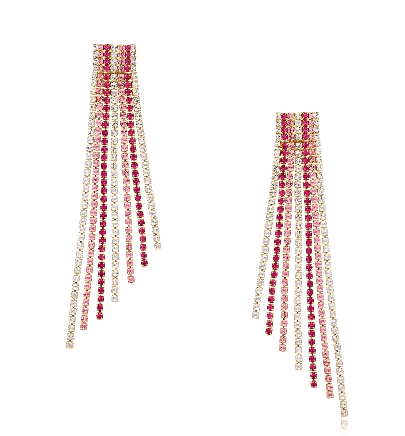 Kolczyki złote z kolorowymi kryształkami Carnival KSS1326