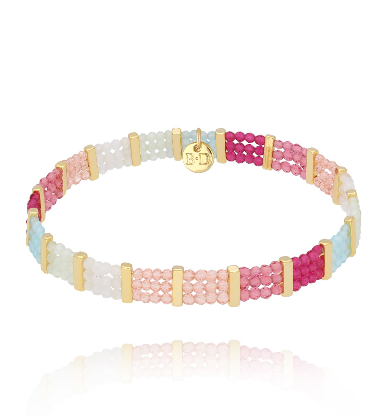 Bransoletka kolorowa z kryształkami BSC2147