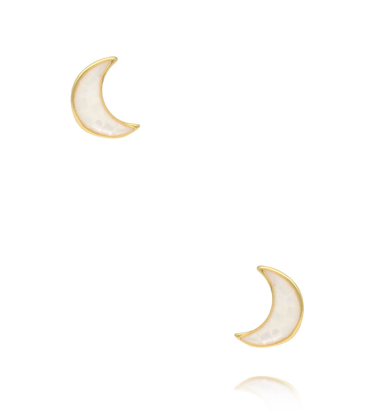 Kolczyki księżyce z masy perłowej KSS2075