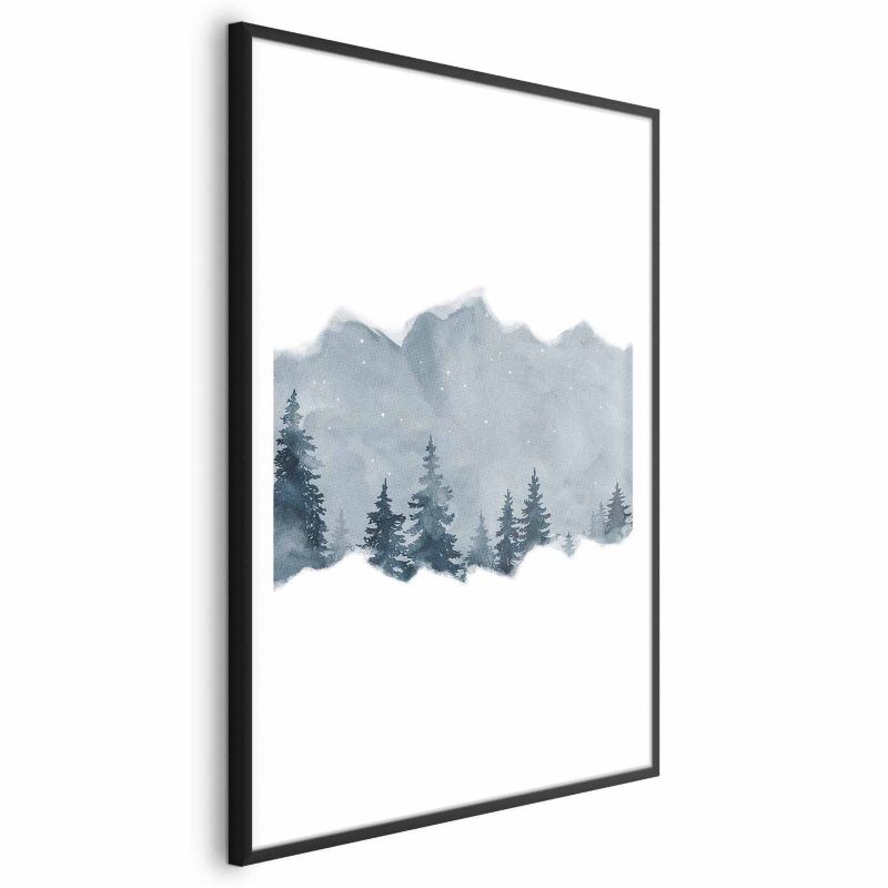 Plakat Artgeist Wycinek Syberii 60x90 cm z ramą czarną z marginesem 1 szt