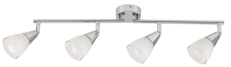 Lampa sufitowa wisząca Rabalux Nicolette 7705 chromowana biała nowoczesna 4xE14 x 1 szt.