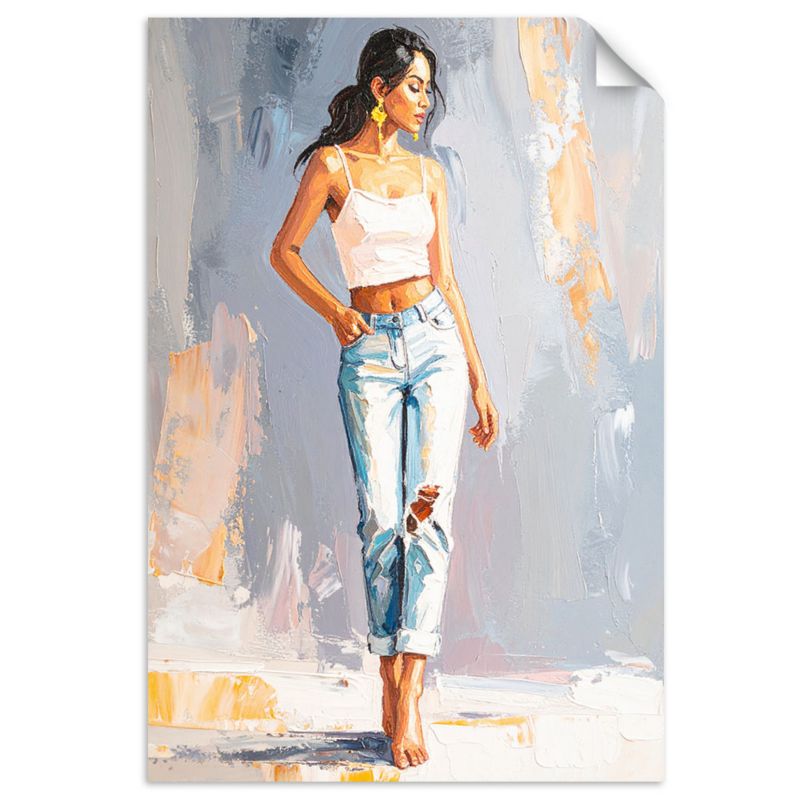 Naklejka samoprzylepna Feeby Dziewczyna w dżinsach 80x120cm 1szt