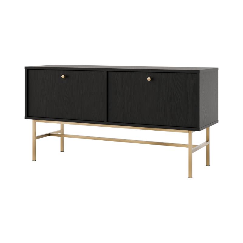 Szafka RTV stojąca Bonni Sakai 3 2K T302 Czarny 1 szt.