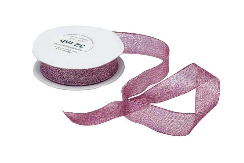 Wstążka brokatowa Neopak 25mm 32m WB7031 bordowa 1 szt.