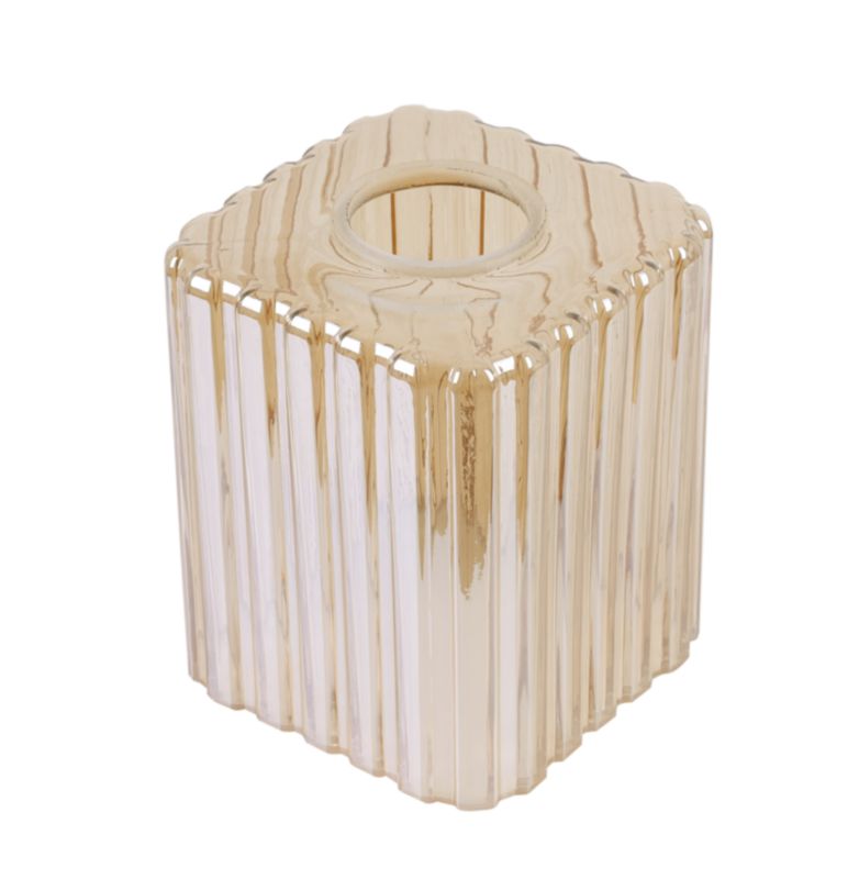 Klosz do lampy wiszącej Light Home LH Riffle E27 miodowy szklany 10x12cm 1szt.