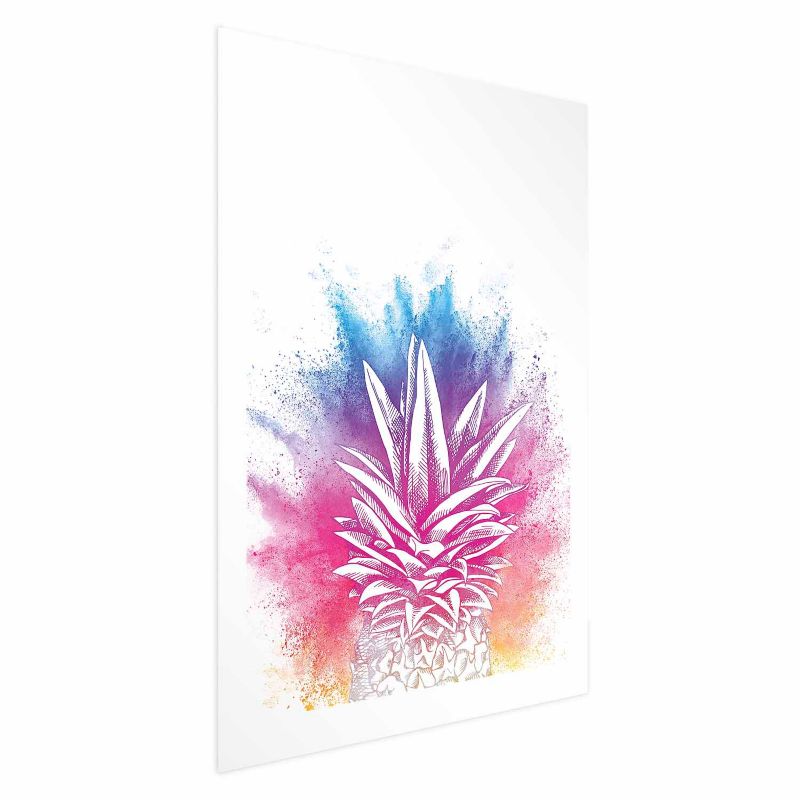 Plakat Artgeist Kolorowy ananas 40x60 cm bez ramy 1 szt