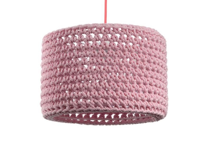 Lampa Bps Koncept wisząca COTTON 30 różowa 1 szt