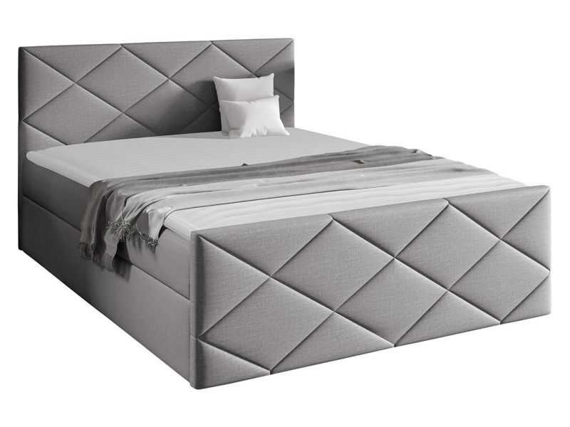 Łóżko kontynentalne MIRJAN 24 Herkules 120x200 popielaty 1 szt.