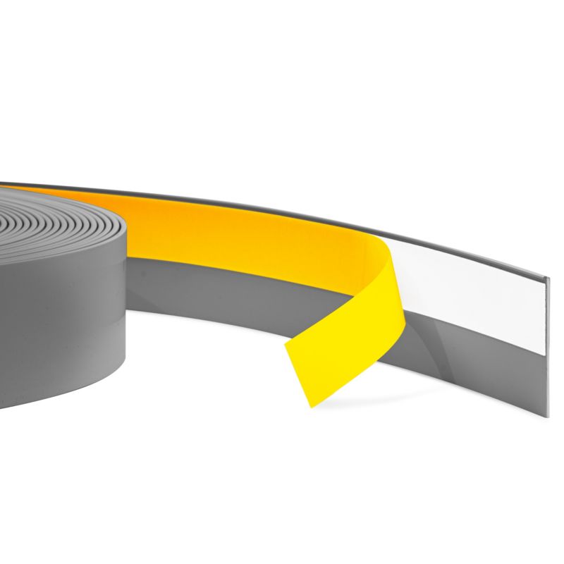 Listwa maskująca PCV 30 mm okienna, samoprzylepny płaskownik wykończeniowy do okien ozdobny, antracyt, 20 m