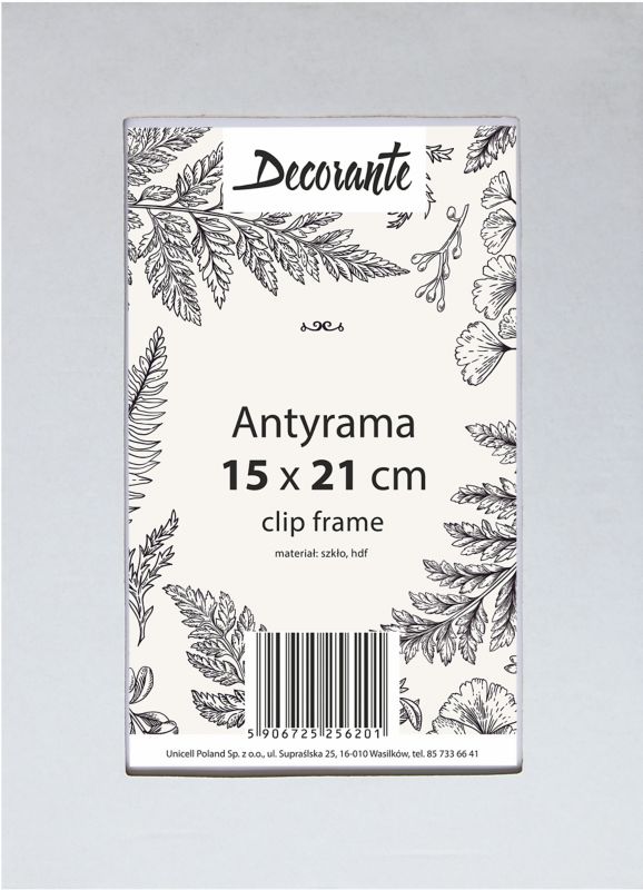 Antyrama szklana 15 x 21 cm