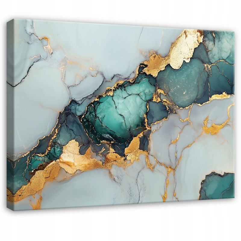 Obraz Na Płótnie Canvas WALLARENA 100x70 cm Dekoracja Ścienna Do Sypialni Salonu Kuchni Abstrakcja Marmur 1 szt.