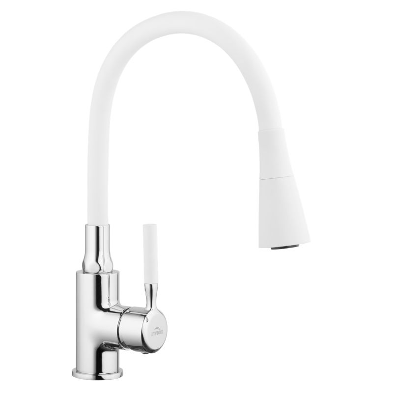 Bateria kuchenna Invena Hula z 2-funkcyjną wylewką biała 1 szt.