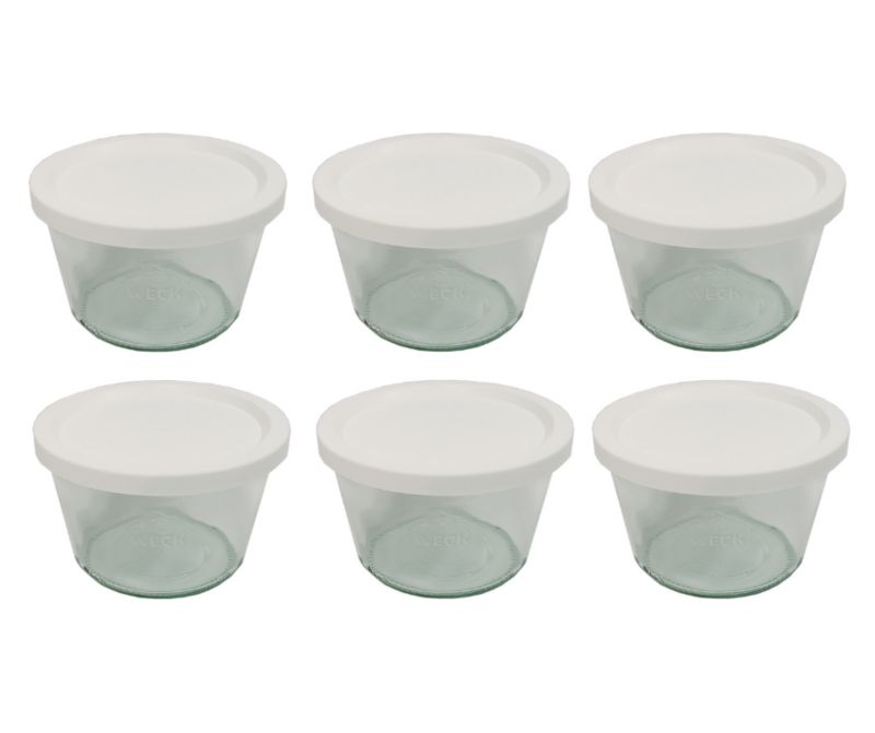 Słoiki MODO24 Weck 370 ml fi 100 mold plastikowe wieka 6 kpl.