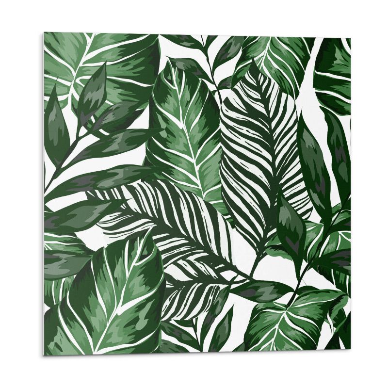 Kafelki samoprzylepne Wallfluent 50x50 cm Wzór z liści tropikalnych 4 szt.