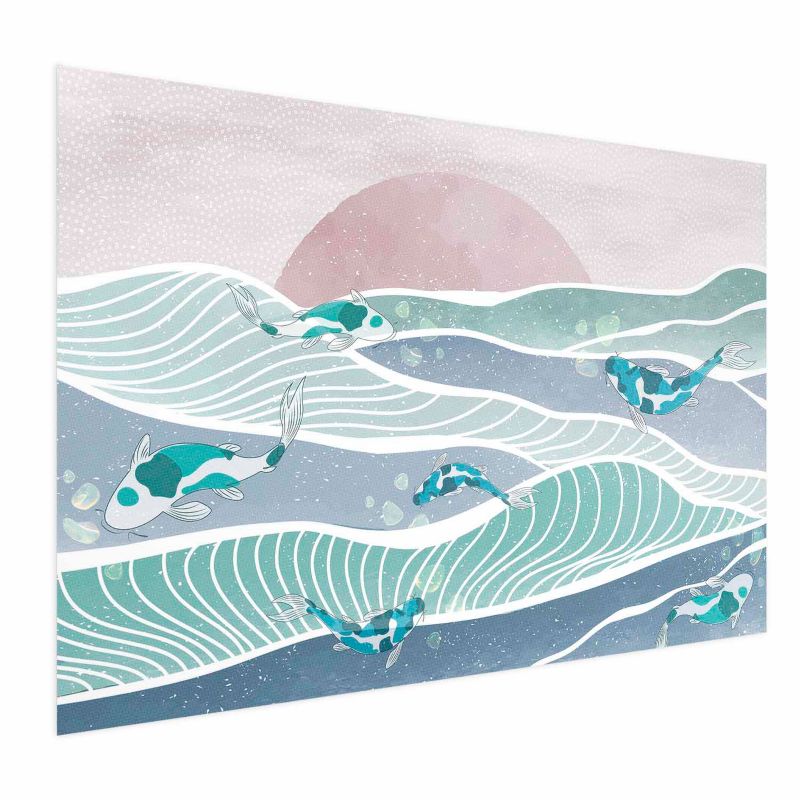 Plakat Artgeist Ryby na falach 60x40 cm bez ramy 1 szt