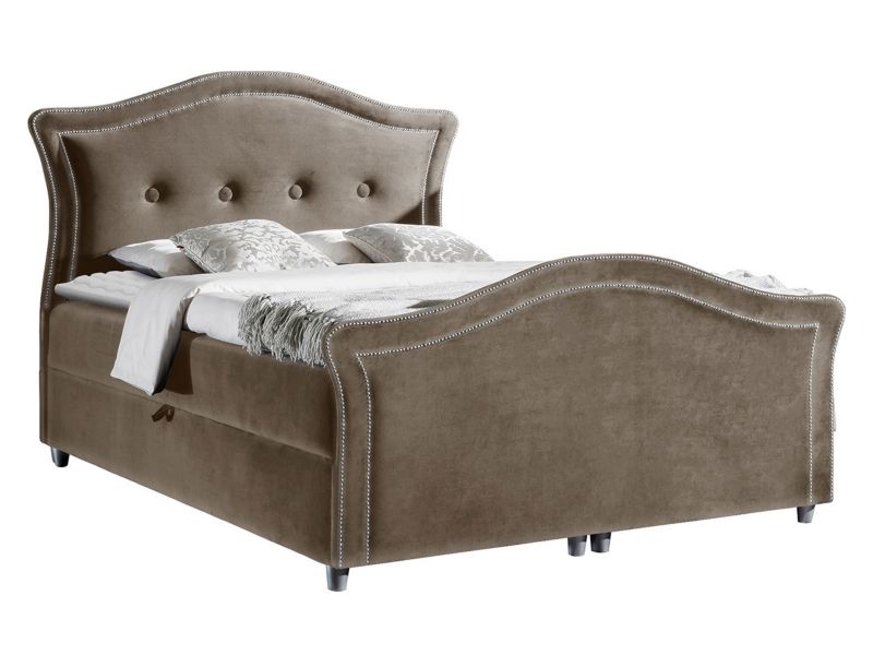 Łóżko kontynentalne MIRJAN 24 Bedran Lux 140x200 ciemny beż 1 szt.