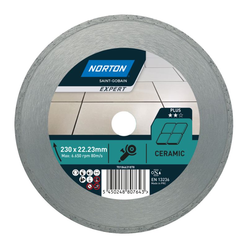 Tarcza diamentowa Norton Expert CERAM do ceramiki 230 x 22.23 mm
