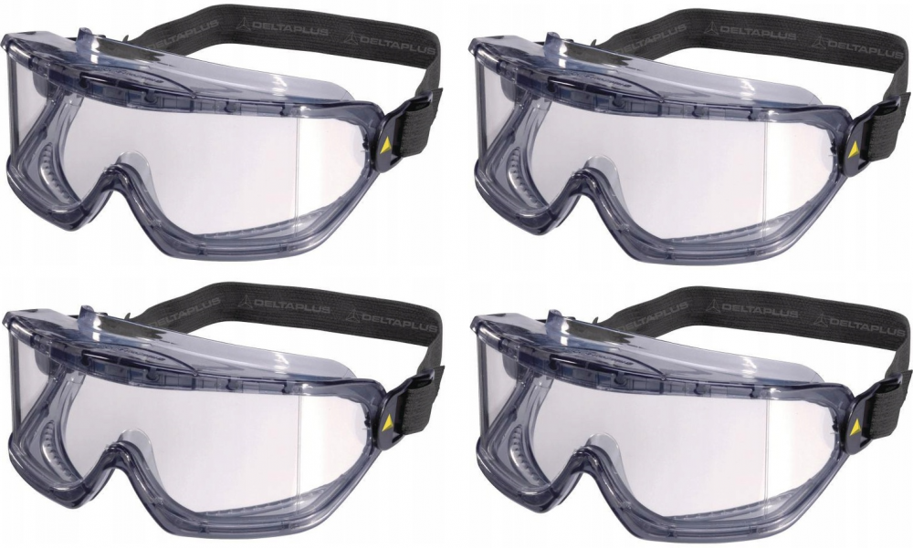4x Gogle ochronne Delta Plus Galeras Clear, bezbarwny