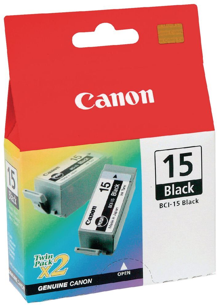 Tusz Canon 8190A002 (BCI15BK), 2x100 stron, black (czarny)