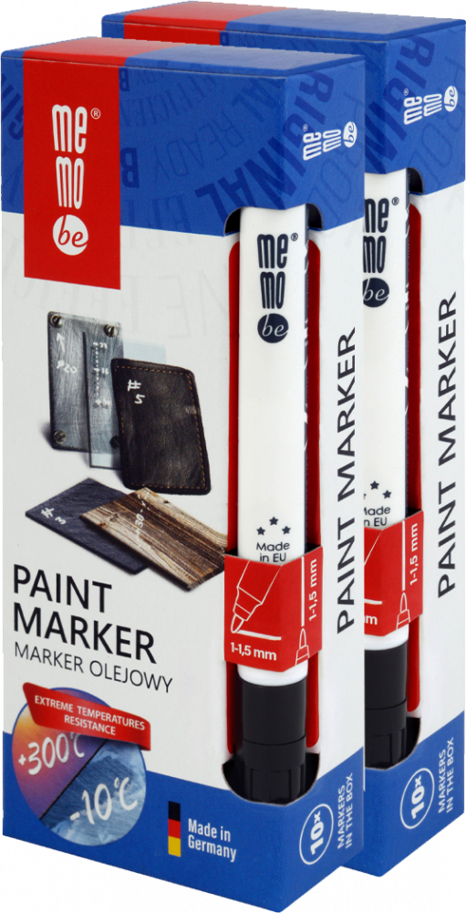 20x Marker olejowy MemoBe MM300, okrągła, 1-1.5mm, czarny