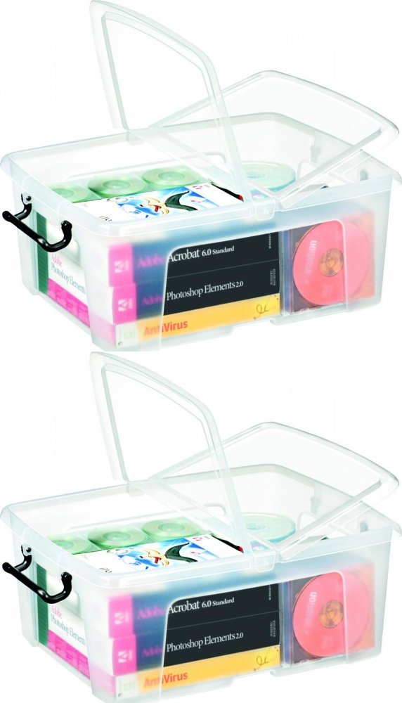 2x Pojemnik do przechowywania Cep Smartbox, 24l, transparentny