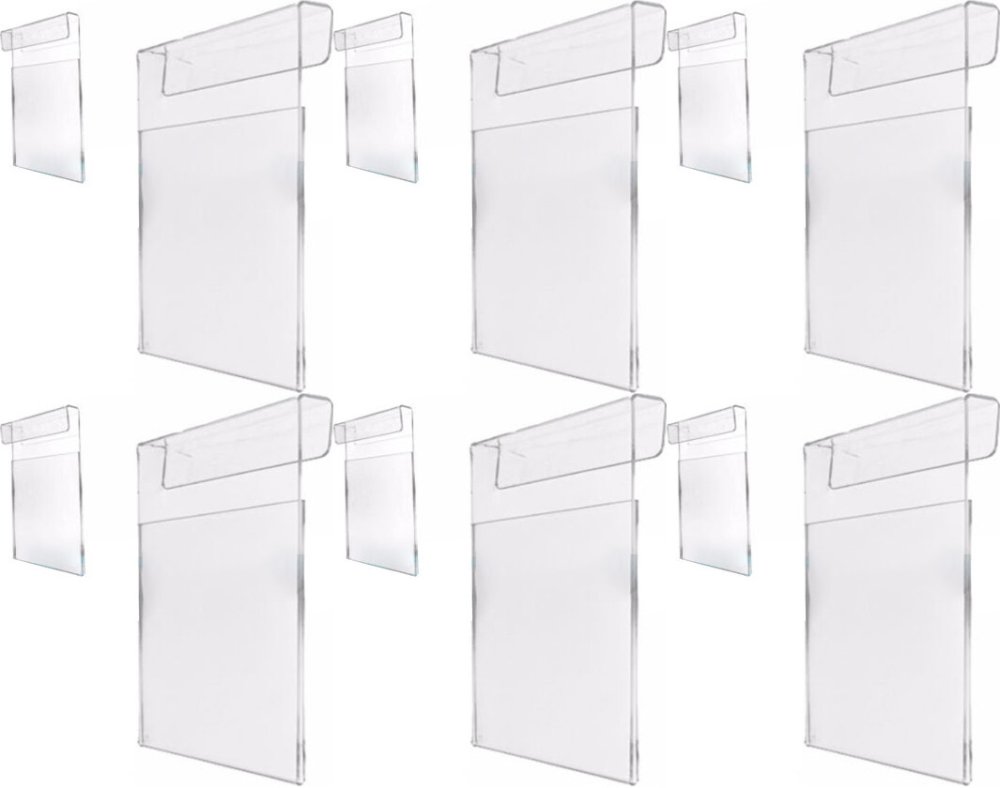 6x Kieszeń na ulotki Artcop, wisząca, pionowa, A4, pleksi, przezroczysty