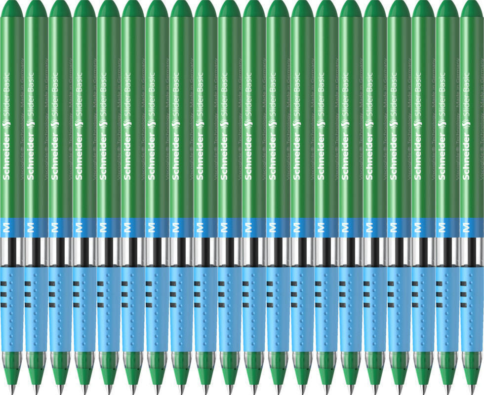 20x Długopis Schneider, Slider Basic, M zielony