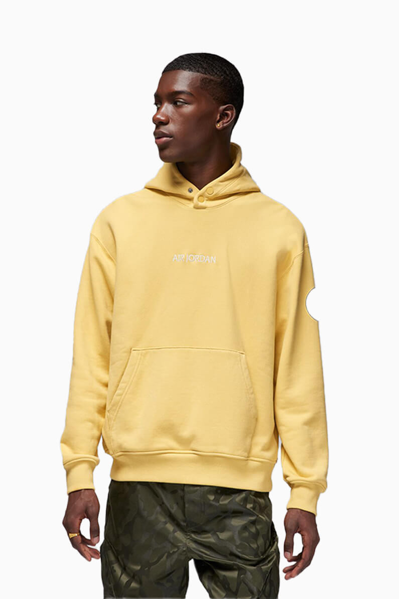 Bluza z kapturem Nike PSG x Jordan 23/24 Wordmark - Żółty