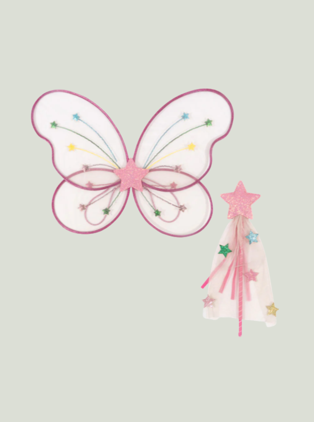 Tęczowy kostium Rairy Wróżki EVENING SAND Konges Sløjd