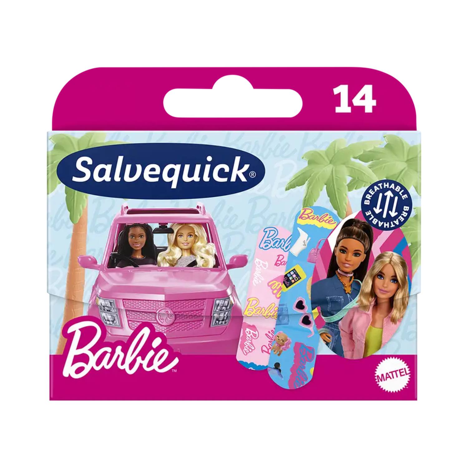 Salvequick barbie - plastry opatrunkowe dla dzieci, 14 sztuk
