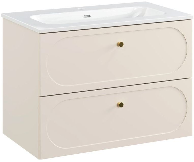 Zestaw Comad Donna Sand umywalka z szafką 81 cm beż piaskowy SET-DS 80CM UM FLY