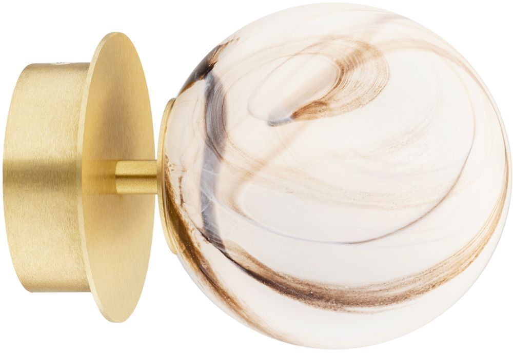 Argon Fabio kinkiet 1x7W biały/brązowy/mosiądz szczotkowany 8453