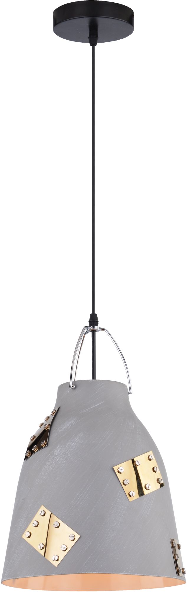 Candellux Patch lampa wisząca 1x60W szary/złoty 31-43269