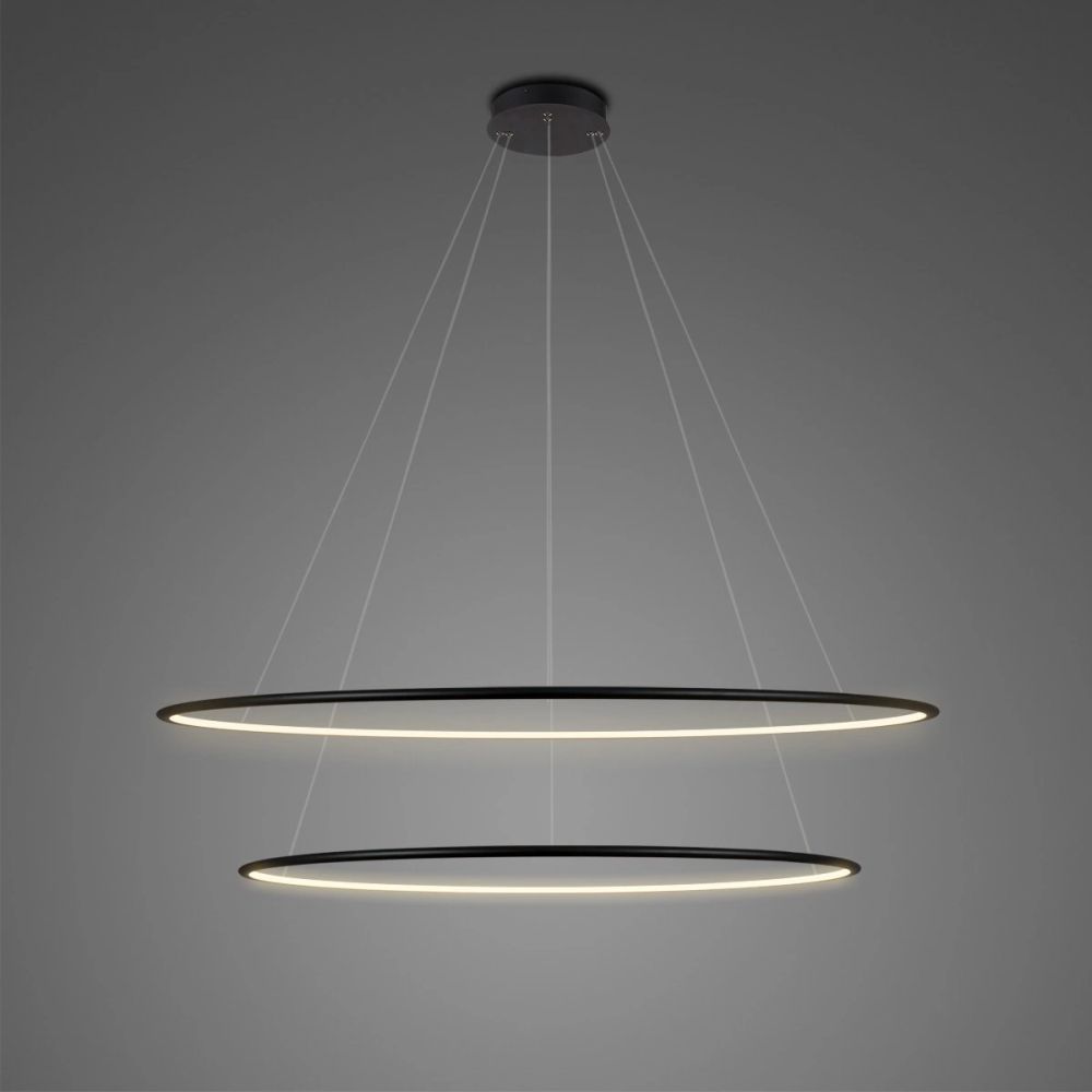 Altavola Design Ledowe Okręgi lampa wisząca 68W LED czarny LA074/P_100_in_3k_black