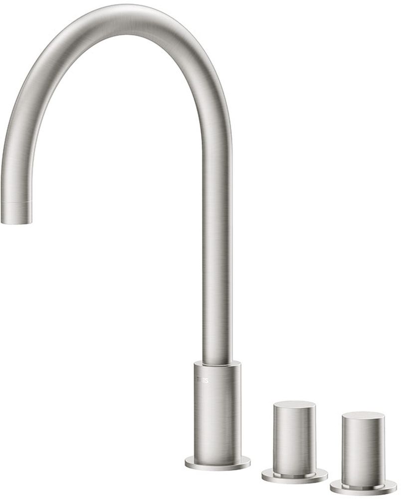 Tres Study Exclusive bateria umywalkowa stojąca wysoka 3-otworowa stal 061.105.01.AC