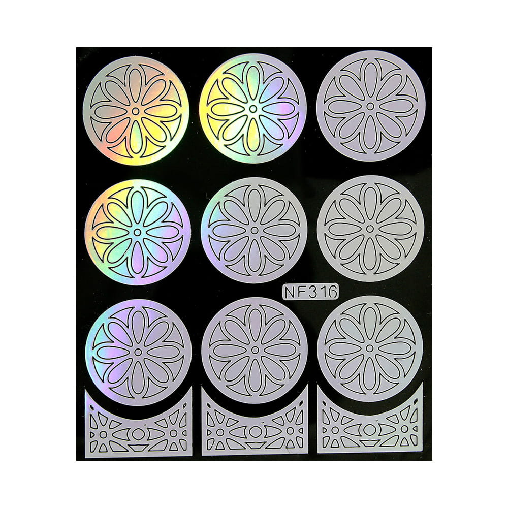 Naklejki do paznokci szablon do malowania wzorów holo Nr nf316