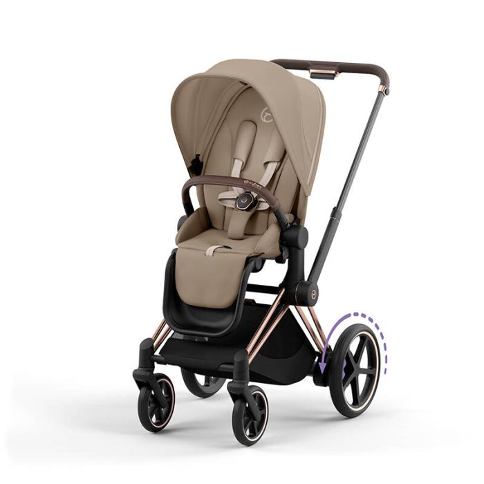 Cybex e-Priam - wózek spacerowy z napędem elektrycznym-Cozy Beige-Matt Black