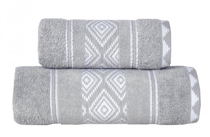 Ręcznik AZTEKA 70x130 kolor popielaty