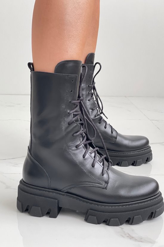 Trzewiki 80028/6 G Czarne lico