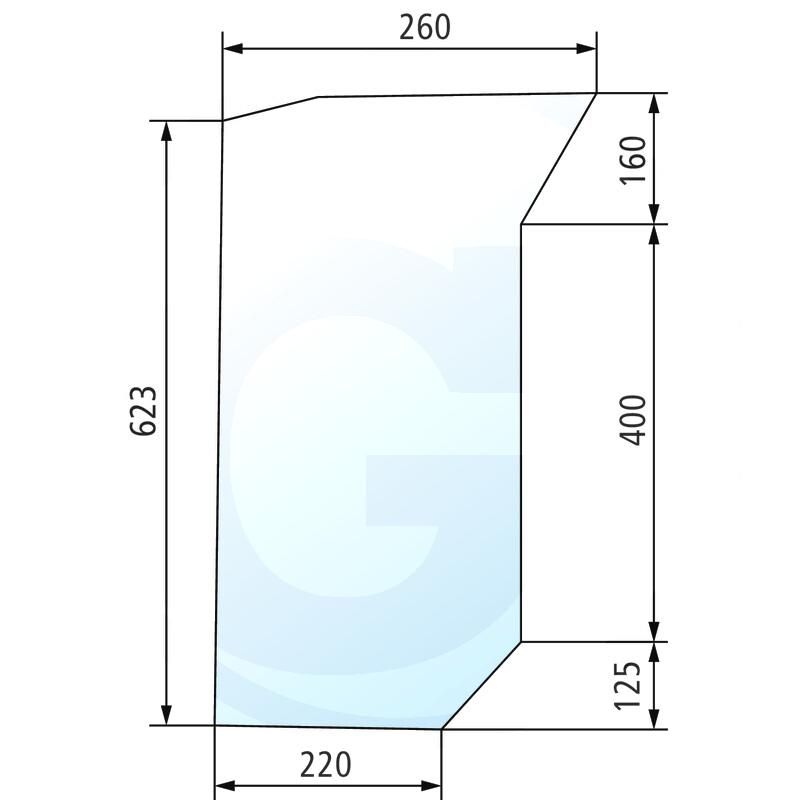 Szyba dzielona lewa Ford seria 40 83995039