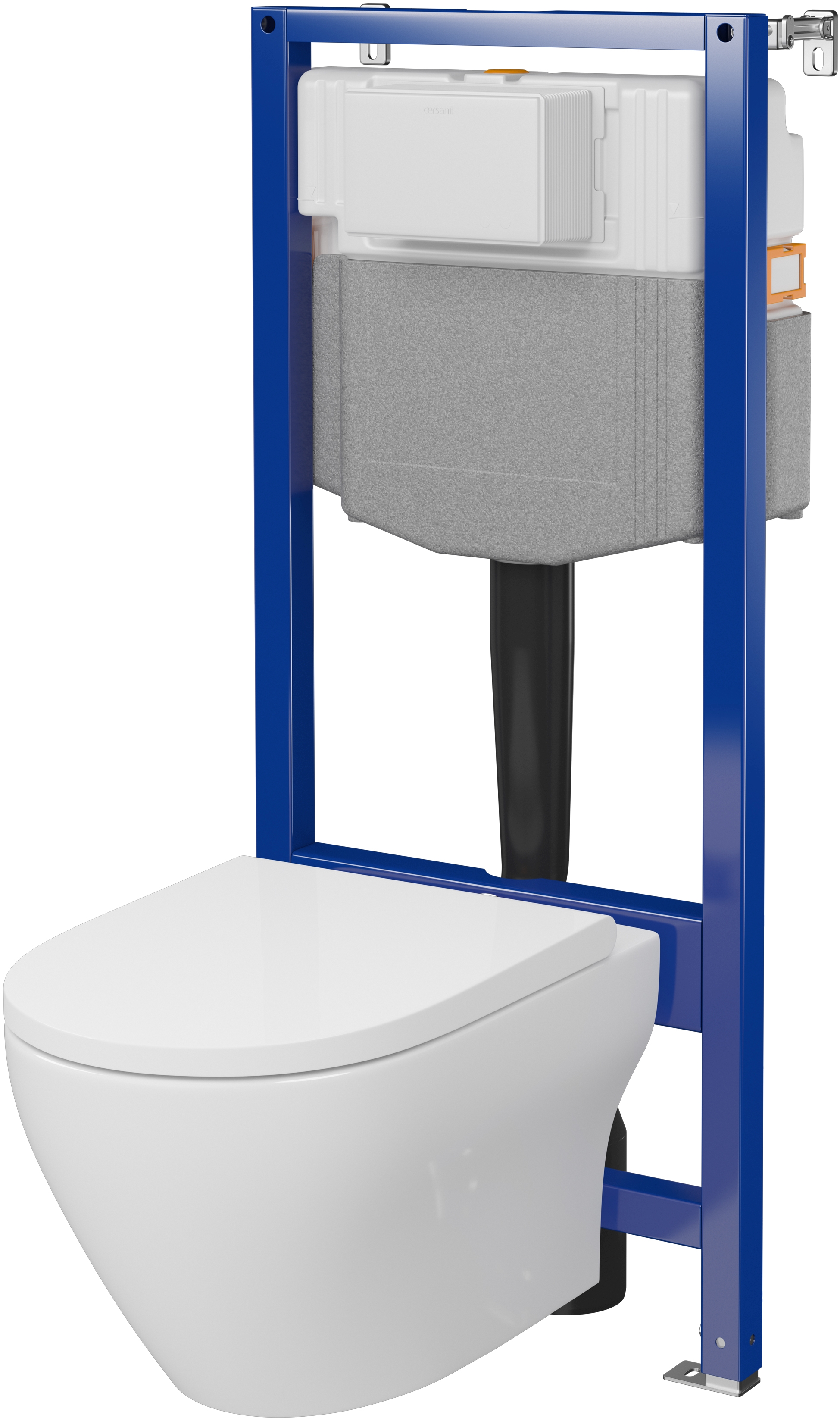 Darmowa Dostawa - Zestaw WC stelaż z miską i deską ze spłukiwaniem wirowym Cersanit Larga S701893