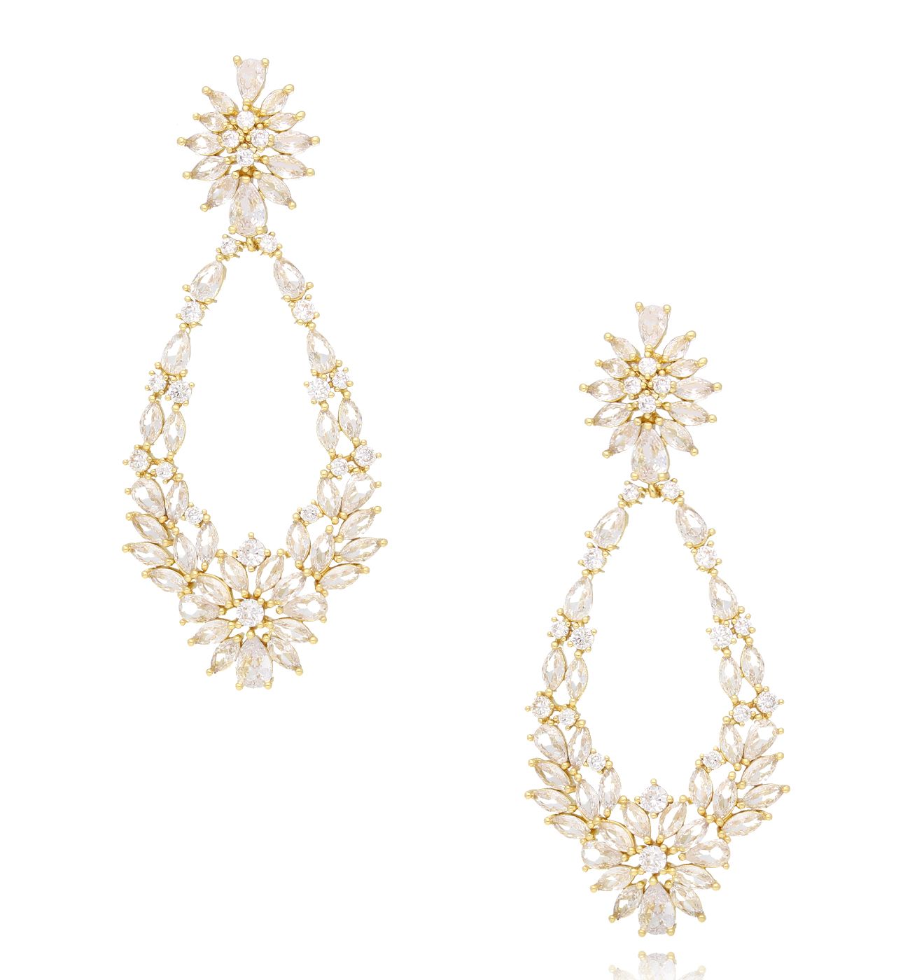 Kolczyki złote z kryształkami Andreza KSS1663