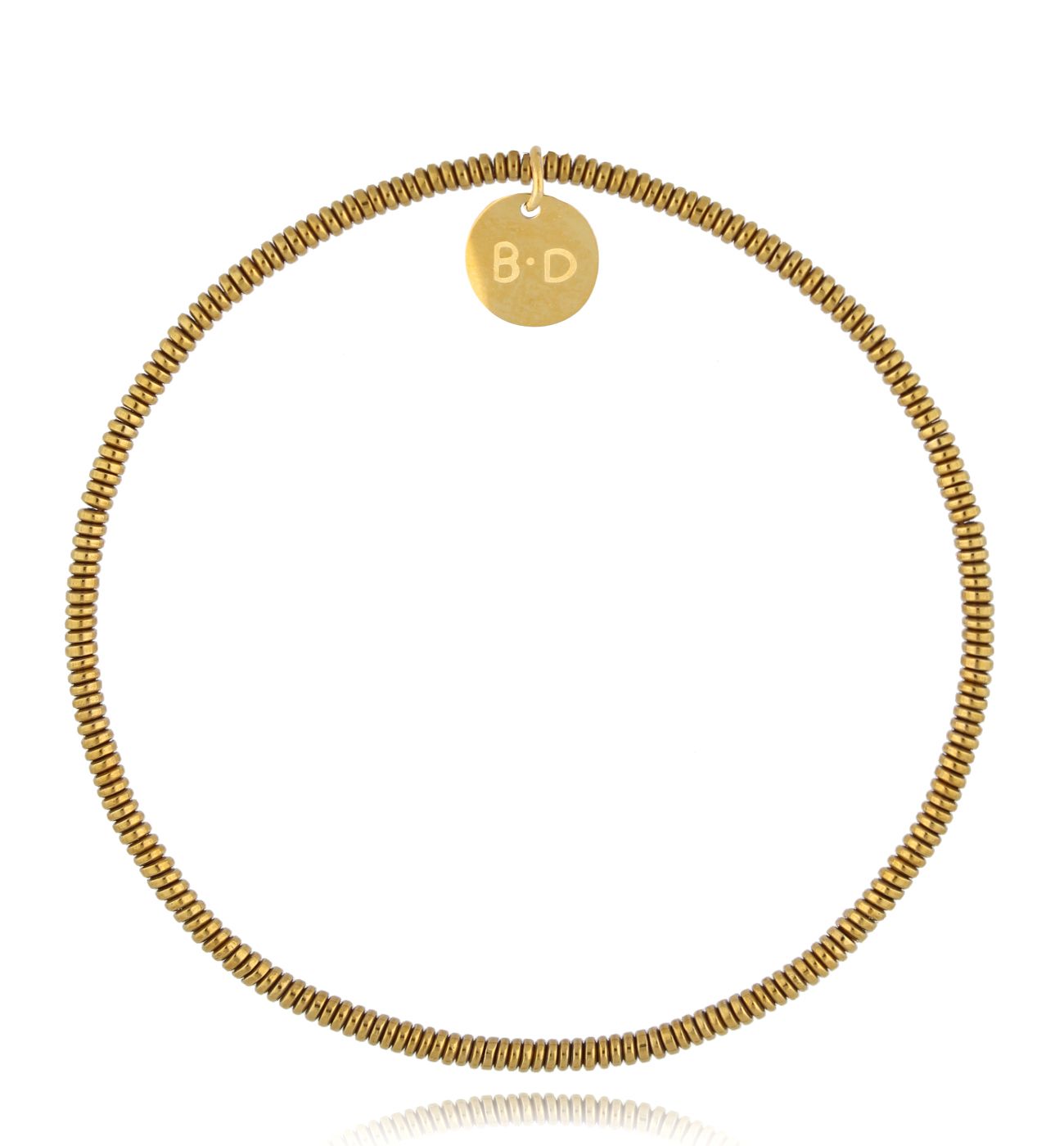 Bransoletka złota z hematytami Sedilo - By Dziubeka