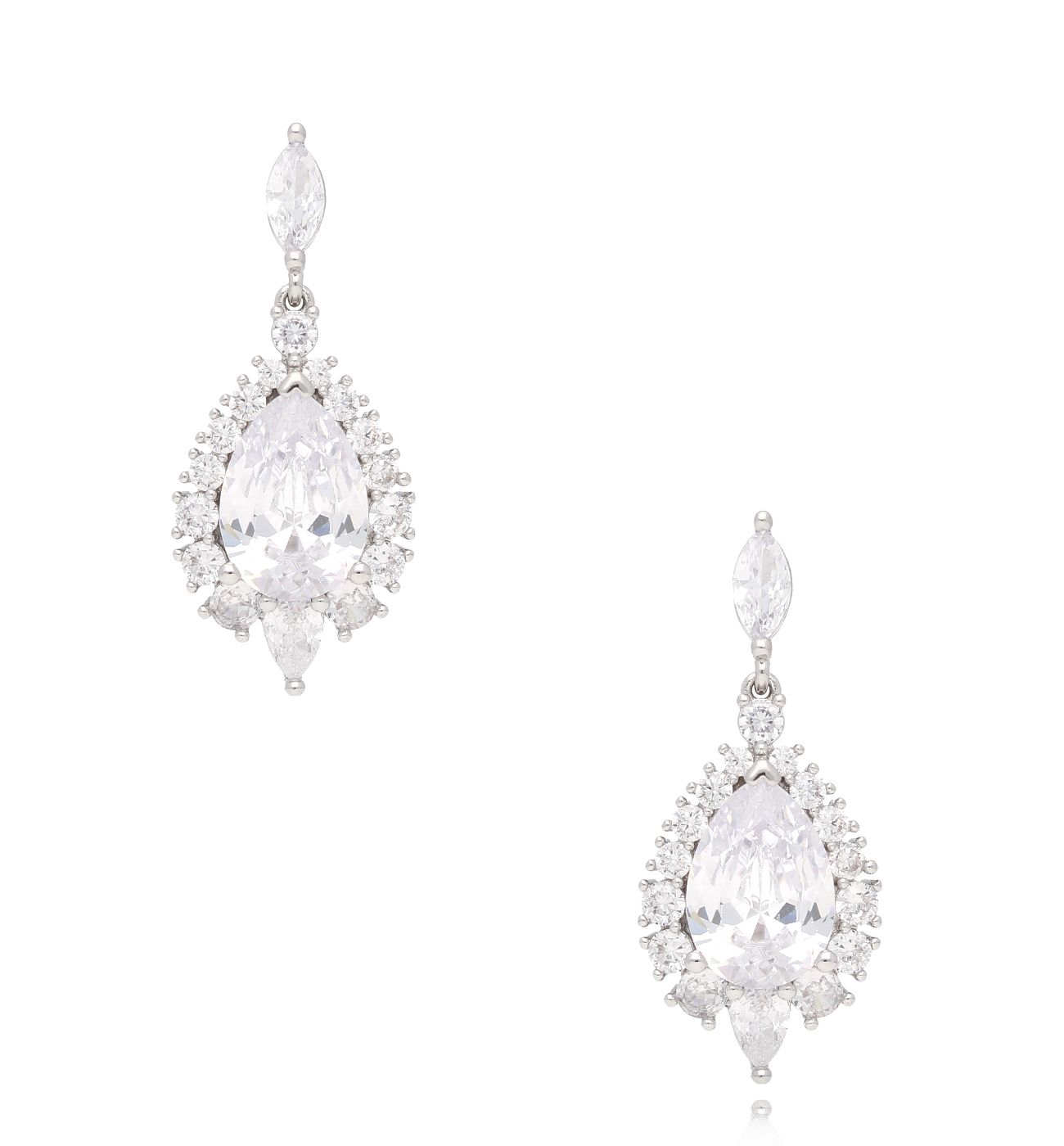 Kolczyki kryształowe srebrne Princesse KSS1676